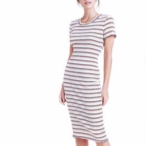 Anthropologie Sundry Striped Comfy Midi Tee Dress